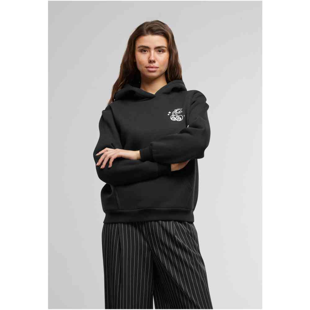 Miss Tee - Lucky Cherry Fluffy Hoodie/trui - Zwart